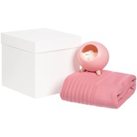 Подарочный набор на 8 марта SLEEP SUGAR: мягкий плед, лампа-колонка с плюшевым котенком, розовый. Когда хочется нежности и на ручки. 