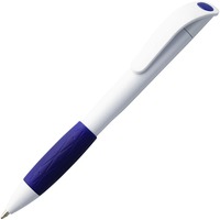 Ручка шариковая Grip, белая с синим