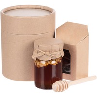Медовый набор HONEY FIELDS 2.0 в тубусе: черный чай, ложка для меда, мед с кедровыми орехами