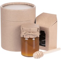 Медовый набор HONEY FIELDS 2.0 в тубусе: черный чай, ложка для меда, таежный мед