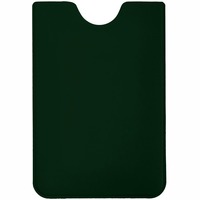 Зеленый чехол для карточки DORSET из искусственной кожи, зеленый, 6,2х9,1 см. Бесцветное тиснение, полноцветная уф-печать. 