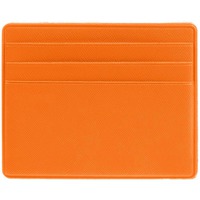 Практичный оранжевый чехол DEVON из искусственной кожи на 6 карточек с отделением для сложенных купюр, размер 10х8 см. Предусмотрено нанесение логотипа компании методом бесцветного тиснения.