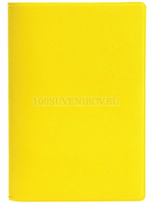 Фото Обложка для паспорта DEVON с дополнительными карманами под тиснение и уф-печать, желтая, 9,5х13,4 см «Сделано в России»