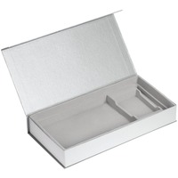 Коробка Planning с ложементом под набор с планингом, ежедневником, ручкой и визитницей, серебристая