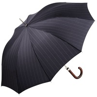 Фотография Фирменный зонт-трость DESSIN с ручкой из натурального дерева,с системой защиты от ветра. d107 х 88 см, в сложенном виде d4,4 х 12 х 88 см. Предусмотрено нанесение логотипа на хлястик и клинья. 
