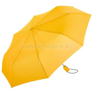 Фото Фирменный складной зонт FARE автомат под нанесение логотипа, d99 х 53,5 см, в сложенном виде d5,5 х 27,5 см (желтый)