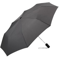 Фирменный складной зонт ASSET полуавтомат на кнопке, ручка - софт-тач, d98 х 55 см, в сложенном виде d5 х 29,5 см , серый