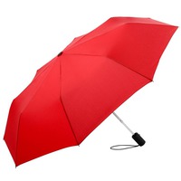 Фирменный складной зонт ASSET полуавтомат на кнопке, ручка - софт-тач, d98 х 55 см, в сложенном виде d5 х 29,5 см , красный