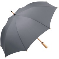 Фирменный бамбуковый зонт-трость Okobrella, d112 x 88 см. Защита от ветра. , серый, медный