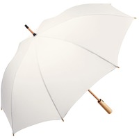 Фирменный бамбуковый зонт-трость Okobrella, d112 x 88 см. Защита от ветра. , натуральный, белый