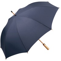 Фирменный бамбуковый зонт-трость Okobrella, d112 x 88 см. Защита от ветра. , темно-синий
