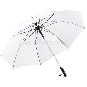 Фото Большой фирменный зонт-трость ALUGOLF, d133 x 101 см. Защита от ветра.  «FARE» (белый, титан)