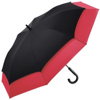 Фирменный зонт-трость STRETH с удлиняющимся куполом, d130 x 84 см, черный, красный