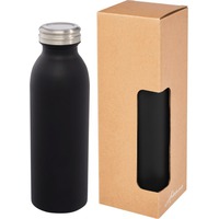 Фирменная бутылка RITI из нержавеющей стали в подарочной коробке, 500 мл, 6,8 x 6,8 x 21,25 см, черный