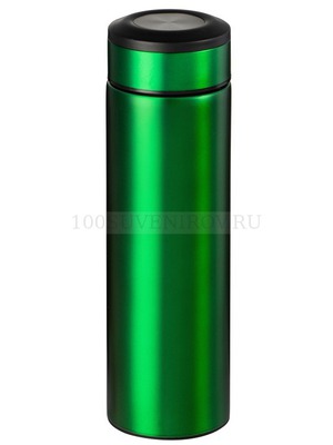 Фото Металлический термос CONFIDENT METALLIC с ситечком, 420 мл., d6,6 х 22,4 см (зеленый)