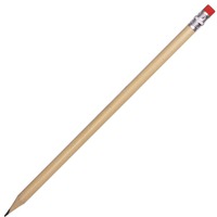 Простой карандаш ARRIVA с цветным ластиком под нанесение логотипа, d0,7 х 19 см