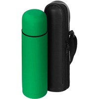 Герметичный термос ЯМАЛ Soft Touch с чехлом, 500 мл., d7 х 24,5 см, зеленый