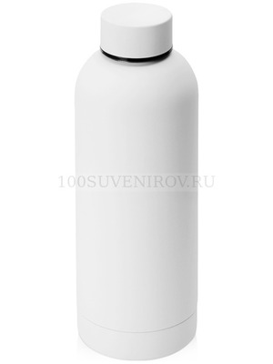 Фото Вакуумная термобутылка с медной изоляцией CASK, soft-touch, 500 мл, d7,4 х 22,3 см. Предусмотрено нанесение логотипа.  «Waterline» (белый)