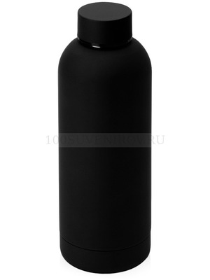 Фото Вакуумная термобутылка с медной изоляцией CASK, soft-touch, 500 мл, d7,4 х 22,3 см. Предусмотрено нанесение логотипа.  «Waterline» (черный)