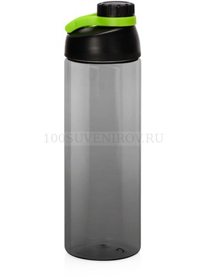 Фото Спортивная бутылка для воды с держателем BIGGY большого объема под круговую печать логотипа, 1000 мл, d7,8 х 26 см (зеленое яблоко)