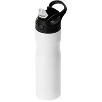 Фирменная бутылка для воды из пищевой стали HIKE под гравировку логотипа, 850 мл, d7 х 9,7 х 27,5 см, белый, черный