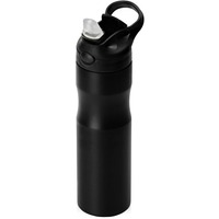 Фирменная бутылка для воды из пищевой стали HIKE под гравировку логотипа, 850 мл, d7 х 9,7 х 27,5 см, черный