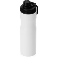 Фирменная бутылка для воды из пищевой стали SUPPLY под гравировку логотипа, 850 мл, d7 х 7,7 х 26,3 см, белый, черный