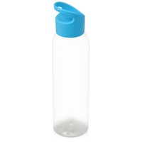 Герметичная прозрачная бутылка для воды PLAIN-2 из пластика, под печать логотипа, 630 мл, d6,5 х 25,5 см