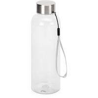 Суперлегкая бутылка для воды из rPET KATO под нанесение логотипа со съемным ремешком, 500мл, d6,5 х 20 см. Всего 84 грамма!