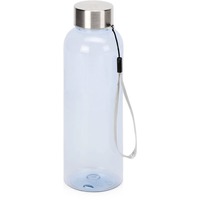 Суперлегкая бутылка для воды из rPET KATO под нанесение логотипа со съемным ремешком, 500мл, d6,5 х 20 см. Всего 84 грамма!, голубой