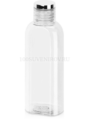 Фото Прямоугольная герметичная бутылка для воды FLIP SIDE, тритан, 700 мл., 8,25 х 5,7 х 24 см. Предусмотрено нанесение логотипа.  «Asobu» (прозрачный)
