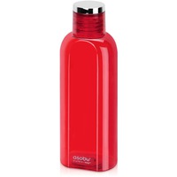 Прямоугольная герметичная бутылка для воды FLIP SIDE, тритан, 700 мл., 8,25 х 5,7 х 24 см. Предусмотрено нанесение логотипа. , красный