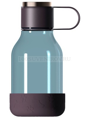 Фото Бутылка для воды 2-в-1 Dog Bowl Bottle со съемной миской для питомцев, тритан, 1500 мл. 13,33 х 11,4 х 24 см. Предусмотрено нанесение логотипа.  «Asobu» (бургунди)