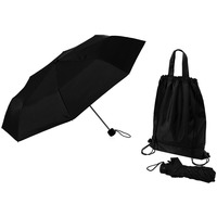 Фото Складной зонт PICAU из переработанного пластика в сумочке, зонт: d97х56 см; сумочка: 32х43см; ручки 3х38 см 