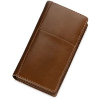 Кожаное тревел-портмоне для пластиковых карт и купюр, 12,8 х 23,3 х 2,8 см, натуральная кожа. 