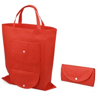 Многоразовая складная сумка PLEMA из нетканого материала под нанесение логотипа, 39 х 46 см , красный