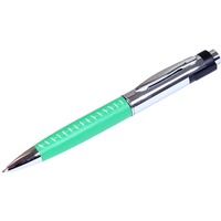 Металлическая ручка-флешка USB 2.0 с кожаными вставками, съемный мини-чип, 32Gb, d1,3 х 14 см. Предусмотрено нанесение логотипа. 