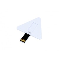 Треугольная флешка USB 2.0 в виде пластиковой карточки под нанесение логотипа, 32GB, 6,3 х 5,5 х 0,3 см