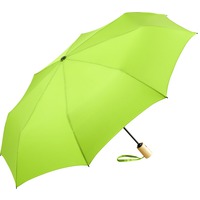 Фирменный складной зонт из бамбука ЭКОBrella полуавтомат, d98 х 29 см. Система защиты от ветра.