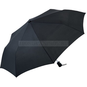 Фото Фирменный складной зонт FORMAT полуавтомат под нанесение логотипа, 100 х 29 см. Защита от ветра.  «FARE» (черный)