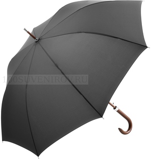 Фото Фирменный зонт-трость DANDY с деревянной ручкой и большим куполом, d120 х 100 см «FARE» (серый)