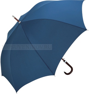 Фото Фирменный зонт-трость DANDY с деревянной ручкой и большим куполом, d120 х 100 см «FARE» (темно-синий navy)
