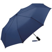 Фирменный складной зонт POCKET PLUS полуавтомат, d100 х 31 см, антивинд, темно-синий navy