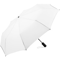 Фирменный складной зонт POCKET PLUS полуавтомат, d100 х 31 см, антивинд, белый