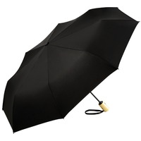 Фирменный складной зонт из бамбука ЭКОBrella полуавтомат, d98 х 29 см. Система защиты от ветра.