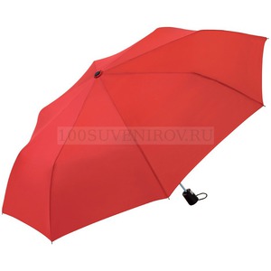 Фото Фирменный складной зонт FORMAT полуавтомат под нанесение логотипа, 100 х 29 см. Защита от ветра.  «FARE» (красный)