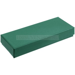 Фото Коробка Notes с ложементом для ручки и флешки, зеленая