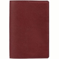 Обложка для паспорта PETRUS с карманами для визиток, красная, 9,7х14 см