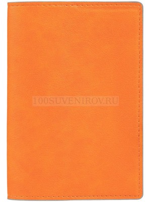 Фото Обложка для паспорта PETRUS с карманами для визиток, оранжевая, 9,7х14 см «Сделано в России»
