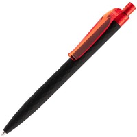 Фото Ручка шариковая Prodir QS01 PRT-P Soft Touch, черная с красным